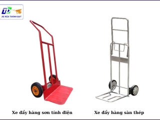 XE ĐẨY HÀNG SƠN TĨNH ĐIỆN CÓ ƯU ĐIỂM NỔI BẬT NÀO SO VỚI XE ĐẨY HÀNG SÀN THÉP